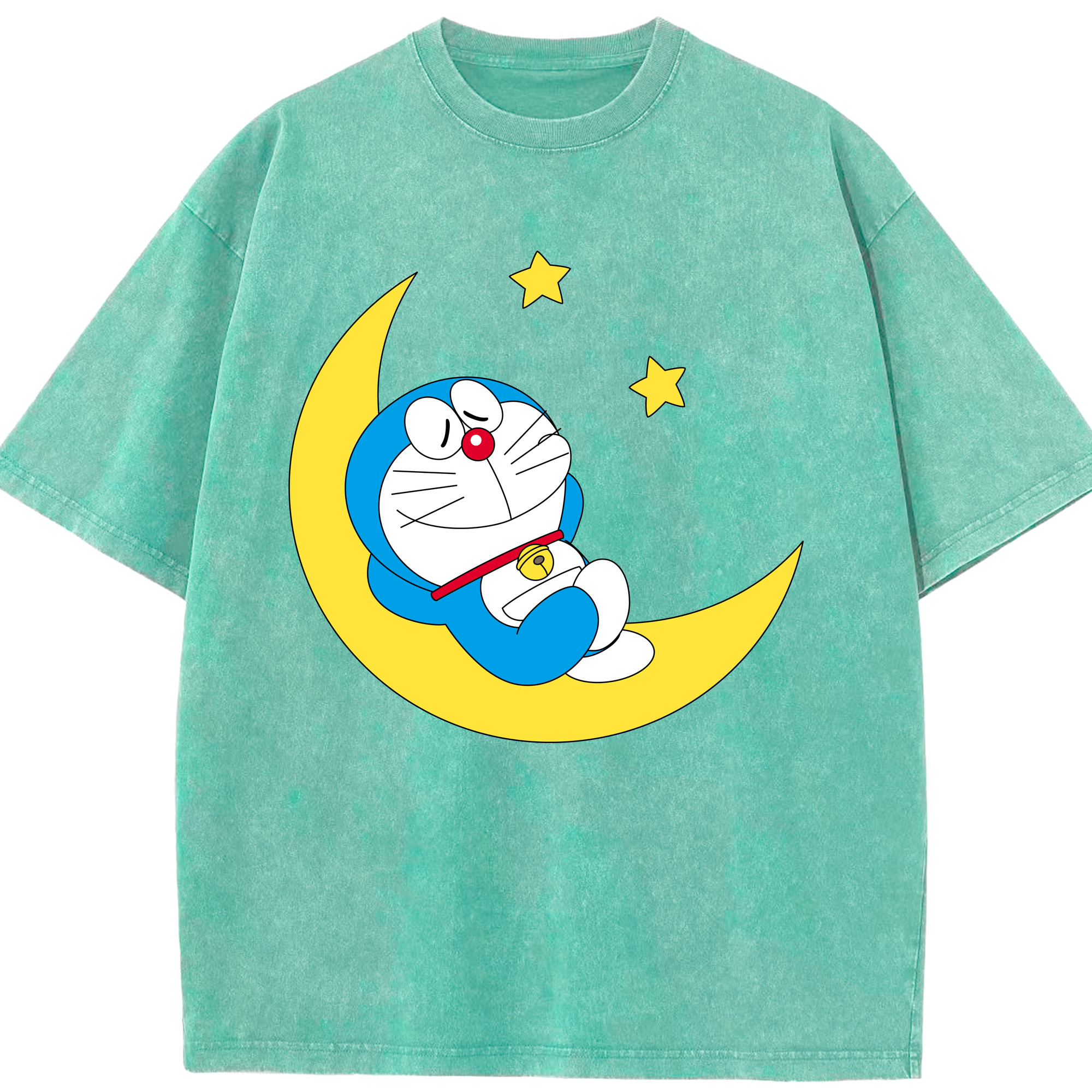 （画像用） ドラえもん Doraemon 綿100% ヴィンテージ風 半袖Tシャツ（フロントプリント）